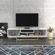 TV szekrény Asal 150 - White, Gold