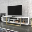 TV szekrény Asal 150 - White, Gold