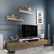 TV szekrény Lusi - White, Oud Oak