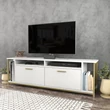 TV szekrény Omar - White, Gold