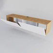 TV szekrény Poling - White, Walnut