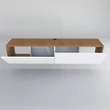 TV szekrény Poling - White, Walnut