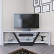 TV szekrény Sares - White, Black
