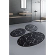 Fürdőszobaszőnyeg Szett (3 db) Marble - Fekete