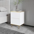 Éjjeliszekrény Imaj - White, Gold