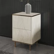 Éjjeliszekrény Imaj - Travertine, Gold