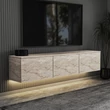 TV szekrény Neon Illuminated - Travertine