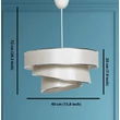 Függőlámpa, Couper - Beige, Silver
