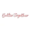 Műanyag LED-es fali dekoráció, Better Together - Pink