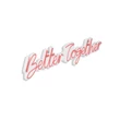 Műanyag LED-es fali dekoráció, Better Together - Pink
