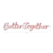 Műanyag LED-es fali dekoráció, Better Together - Pink