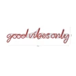 Műanyag LED-es fali dekoráció, Good Vibes Only - Red