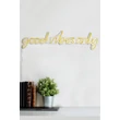 Műanyag LED-es fali dekoráció, Good Vibes Only - Sárga
