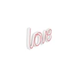 Műanyag LED-es fali dekoráció, Love - Pink