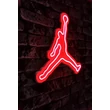 Műanyag LED-es fali dekoráció, Basketball - Red