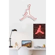 Műanyag LED-es fali dekoráció, Basketball - Red