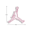 Műanyag LED-es fali dekoráció, Basketball - Red