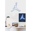 Műanyag LED-es fali dekoráció, Basketball - Blue