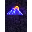 Műanyag LED-es fali dekoráció, Mountain - Blue - Sárga