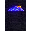 Műanyag LED-es fali dekoráció, Mountain - Blue - Sárga