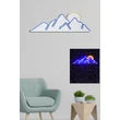 Műanyag LED-es fali dekoráció, Mountain - Blue - Sárga