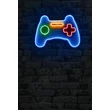 Műanyag LED-es fali dekoráció, Play Station Gaming Controller - Blue