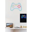 Műanyag LED-es fali dekoráció, Play Station Gaming Controller - Blue