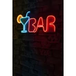 Műanyag LED-es fali dekoráció, Bar - Multicolor