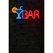Műanyag LED-es fali dekoráció, Bar - Multicolor