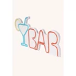 Műanyag LED-es fali dekoráció, Bar - Multicolor