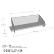 Fali polc Long Arm - Fekete