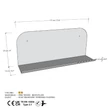 Fali polc Long Pouch - Fekete