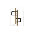 Fali polc Emse - Sapphire Oak, Anthracite