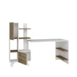 Íróasztal Alis - White, Walnut