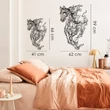 Fém fali dekoráció, Metal Horse Line Art - APT724