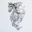 Fém fali dekoráció, Metal Horse Line Art - APT724