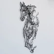 Fém fali dekoráció, Metal Horse Line Art - APT724
