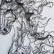 Fém fali dekoráció, Metal Horse Line Art - APT724