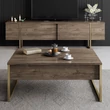 Dohányzóasztal Luxe - Walnut, Gold