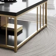Dohányzóasztal Zenn - Anthracite, Gold