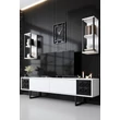 TV szekrény Black Line - White, Black