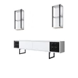 TV szekrény Black Line - White, Black