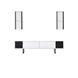 TV szekrény Black Line - White, Black