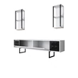 TV szekrény Black Line - White, Black