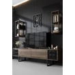 TV szekrény Black Line - Walnut, Black