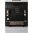 TV szekrény Black Line - Walnut, Black