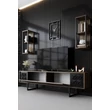 TV szekrény Black Line - Walnut, Black