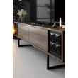 TV szekrény Black Line - Walnut, Black
