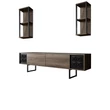 TV szekrény Black Line - Walnut, Black