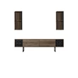 TV szekrény Black Line - Walnut, Black